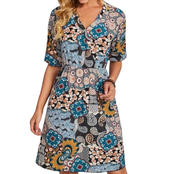 051 NEW EMERY ROSE Floral Mini Dress - XS - Picture 1 of 11